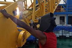 Welding angel sensor LMI pedestal crane