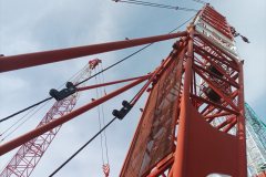 Load tension on crane
